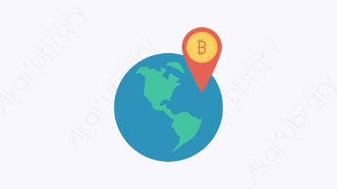 图片素材-036-位置location扁平卡通比特币区块链和加密货币元素图标