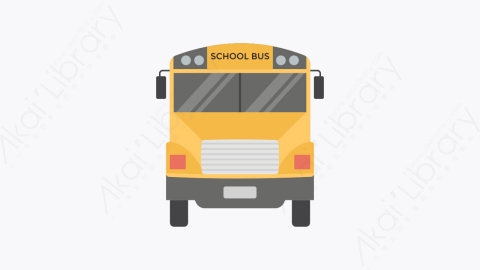 图片素材-036-校车school_bus扁平卡通城市地图图标