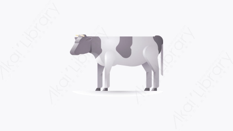 图片素材-037-奶牛cow卡通动物元素图标