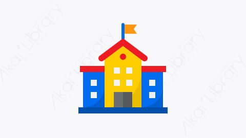 图片素材-037-学校school扁平卡通教育与学校元素图标