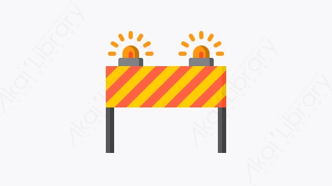 图片素材-037-警告标志warning_sign扁平卡通劳动工人道具元素图标