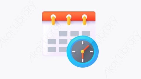 图片素材-038-日历calendar扁平卡通教育元素图标