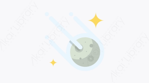 图片素材-039-彗星comet扁平卡通天气元素图标