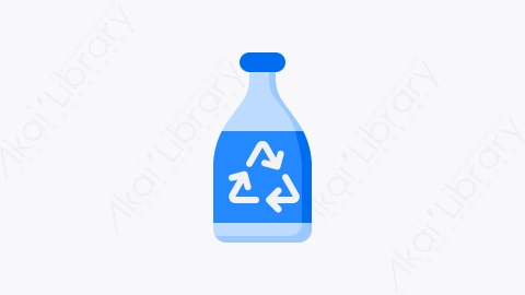 图片素材-039-可回收瓶子recycle_bottle扁平卡通回收站元素图标