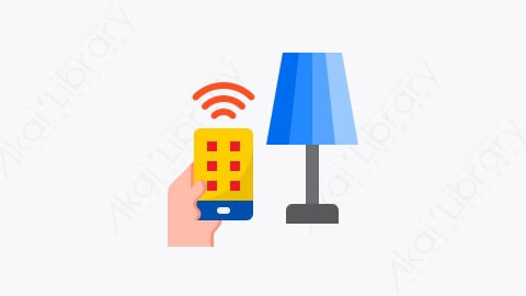 图片素材-039-智能电灯smart_light扁平卡通物联网元素图标