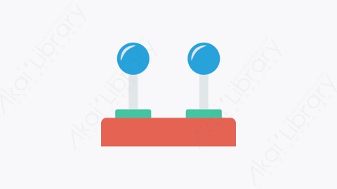 图片素材-040-操纵杆joystick扁平卡通商务办公设备元素图标