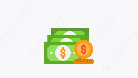 图片素材-040-货币money扁平卡通金融财务元素图标