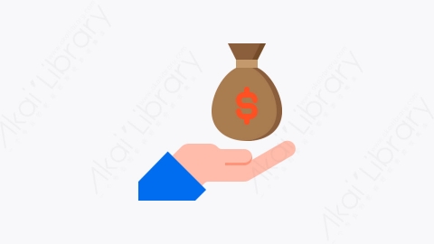 图片素材-040-钱袋money_bag扁平卡通商业和金融的元素图标