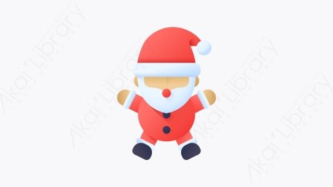 图片素材-040-圣诞老人santa扁平卡通圣诞玩具元素图标