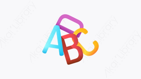 图片素材-041-字母表alphabet扁平卡通回到学校元素图标