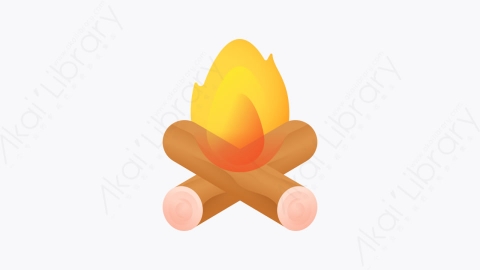 图片素材-041-营火campfire扁平卡通感恩节元素图标