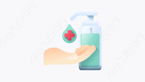 图片素材-041-消毒剂disinfectant扁平卡通冠状病毒元素图标