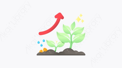 图片素材-041-增长growth扁平卡通生态元素图标