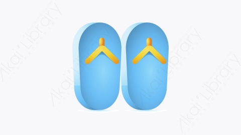 图片素材-041-拖鞋slippers卡通夏季元素图标