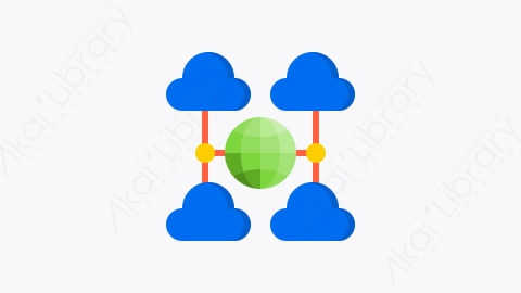 图片素材-042-云计算网络cloud_network扁平卡通云计算元素图标