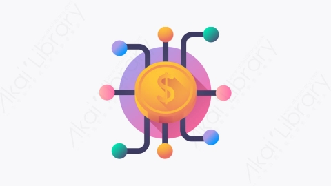图片素材-042-美元dollar扁平卡通加密货币元素图标