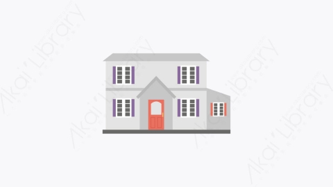 图片素材-042-住宅house扁平卡通城市地图图标