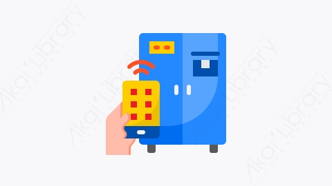 图片素材-042-智能冰箱smart_fridge扁平卡通物联网元素图标