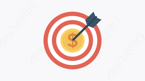图片素材-042-目标target扁平卡通银行和金融业图标元素