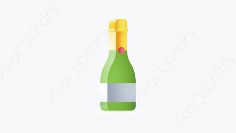 图片素材-043-香槟champagne卡通饮料元素图标