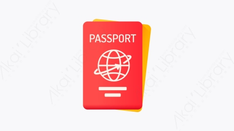 图片素材-043-护照passport扁平卡通旅行元素图标