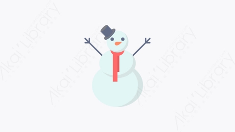图片素材-043-雪人snowman扁平卡通圣诞节元素图标