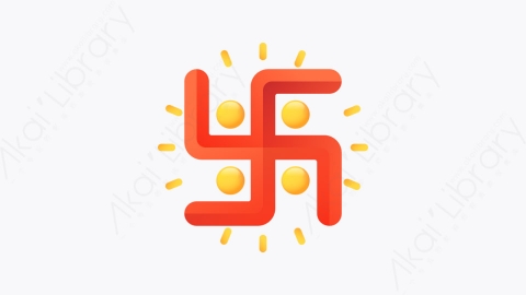 图片素材-043-十字记号swastika扁平卡通印度元素图标