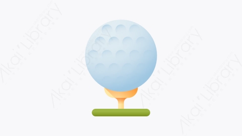 图片素材-044-高尔夫球golfball扁平卡通积极的生活方式元素图标