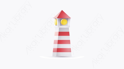 图片素材-044-灯塔lighthouse卡通夏季元素图标