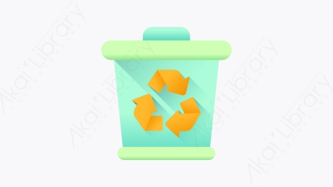 图片素材-044-回收recycle扁平卡通生态元素图标