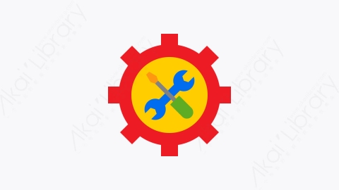图片素材-044-设置setting扁平卡通帮助和支持元素图标