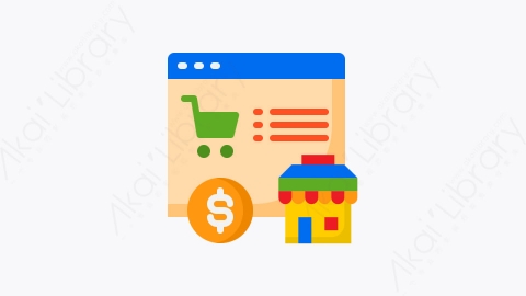 图片素材-044-购物中心shopping_store扁平卡通电子商务元素图标