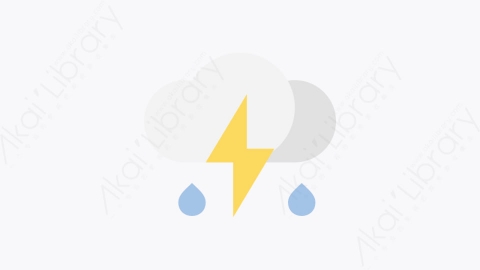 图片素材-044-风暴storm扁平卡通天气元素图标