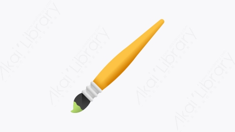 图片素材-045-电刷brush扁平卡通文具元素图标