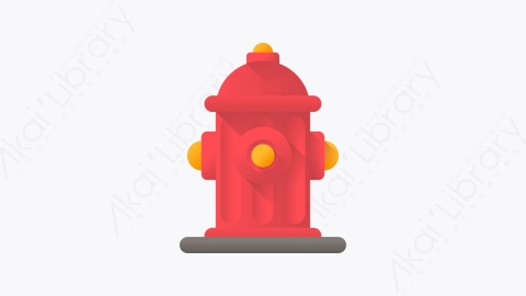 图片素材-045-消防栓hydrant扁平卡通生态元素图标