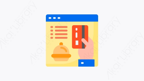 图片素材-045-付款payment扁平卡通食物交付元素图标