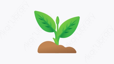 图片素材-045-萌芽sprout扁平卡通春季元素图标