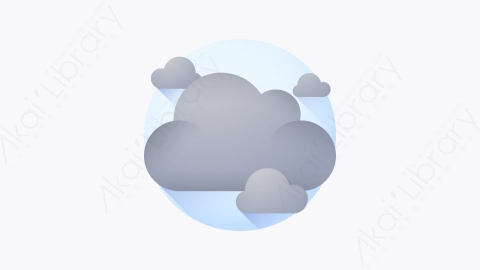 图片素材-046-多云cloudy扁平卡通天气元素图标