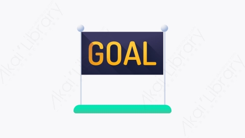 图片素材-046-目标goal-扁平卡通市场营销与增长元素图标
