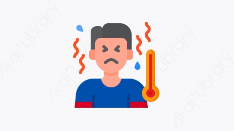图片素材-046-高温high_temperatures扁平卡通冠状病毒元素图标