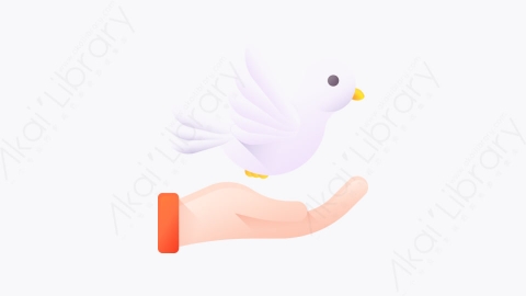 图片素材-046-鸽子pigeon扁平卡通和平日元素图标
