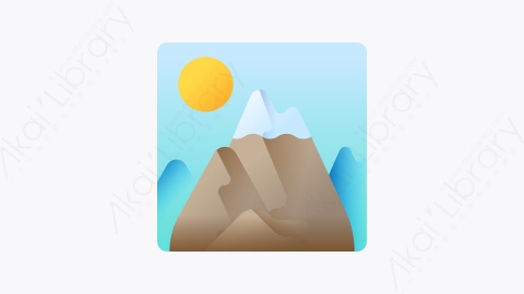 图片素材-047-山区mountain扁平卡通景观元素图标