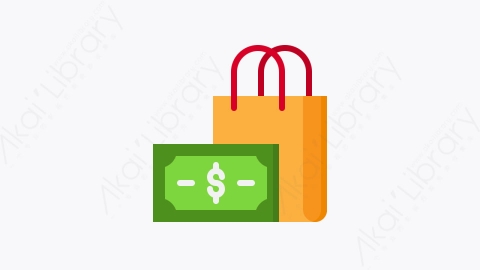 图片素材-047-购物袋shopping_bag扁平卡通购物在线元素图标