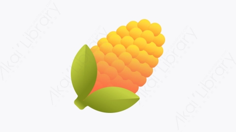 图片素材-048-玉米corn扁平卡通感恩节元素图标