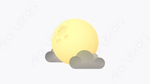 图片素材-048-满月full-moon扁平卡通万圣节元素图标