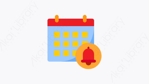 图片素材-048-通知notification扁平卡通日历和日期元素图标