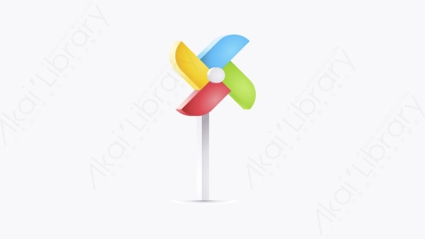 图片素材-048-风车pinwheel卡通夏季元素图标