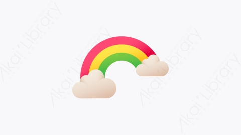 图片素材-048-彩虹rainbow扁平卡通春季元素图标
