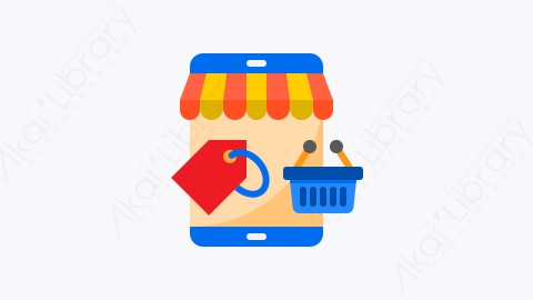图片素材-048-网上购物shopping_online扁平卡通电子商务和购物元素图标