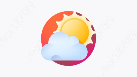 图片素材-049-云cloud扁平卡通天气元素图标